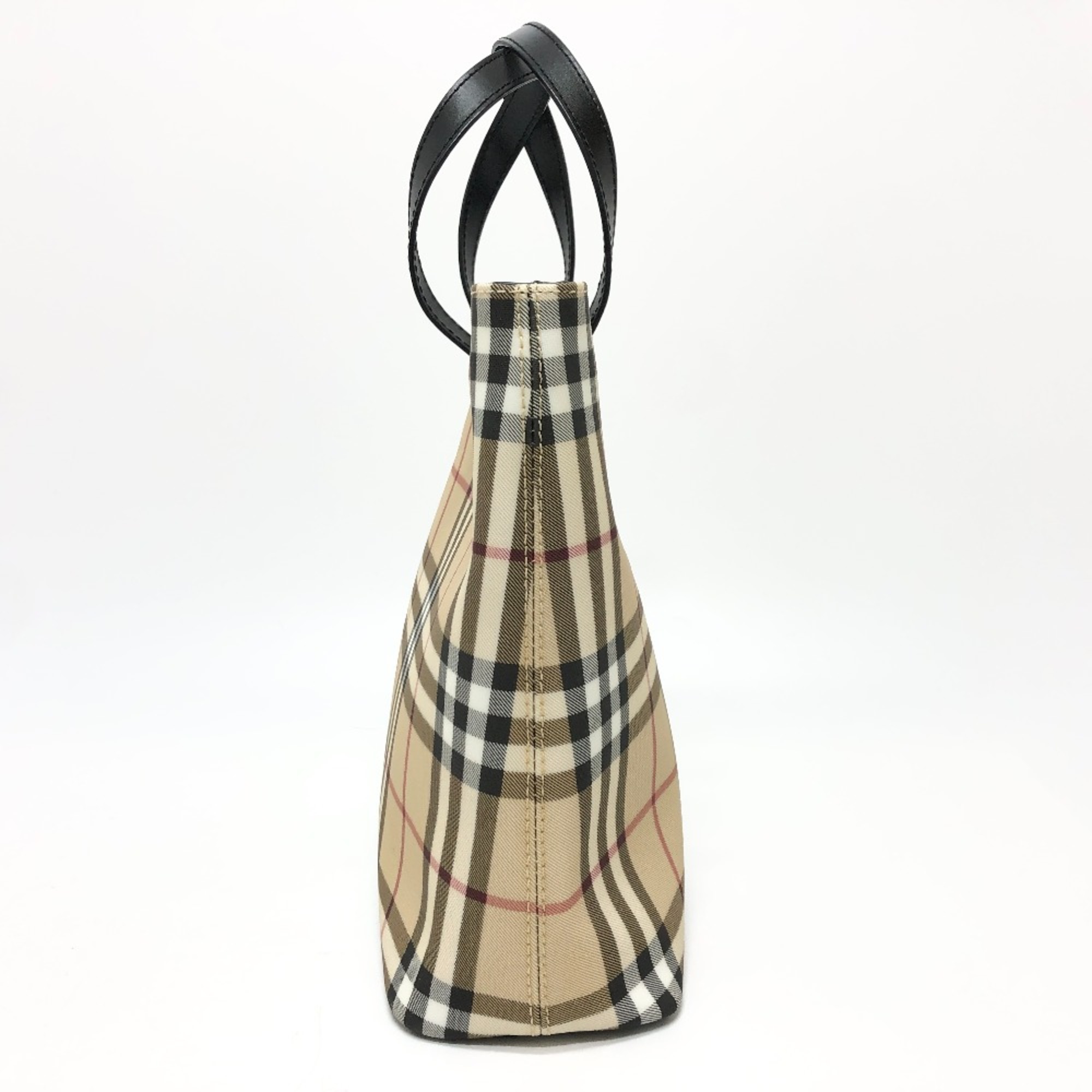 Burberry check Bag Hand Bag Beige Red/Black