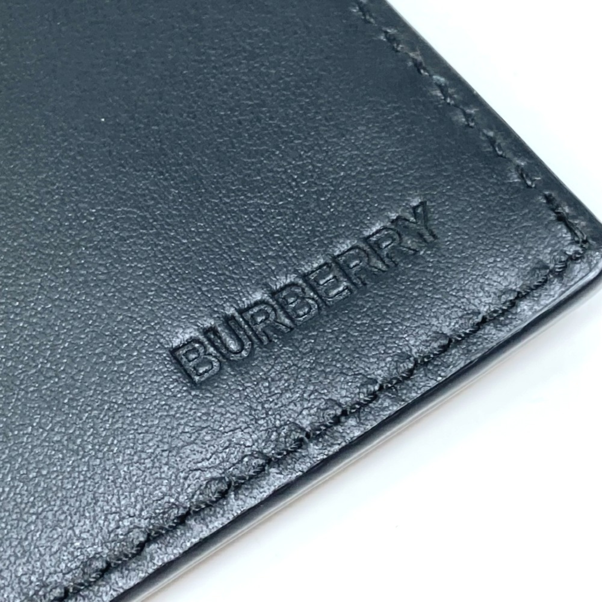 Burberry 8013919 logo Bill Compartment Folded wallet Black