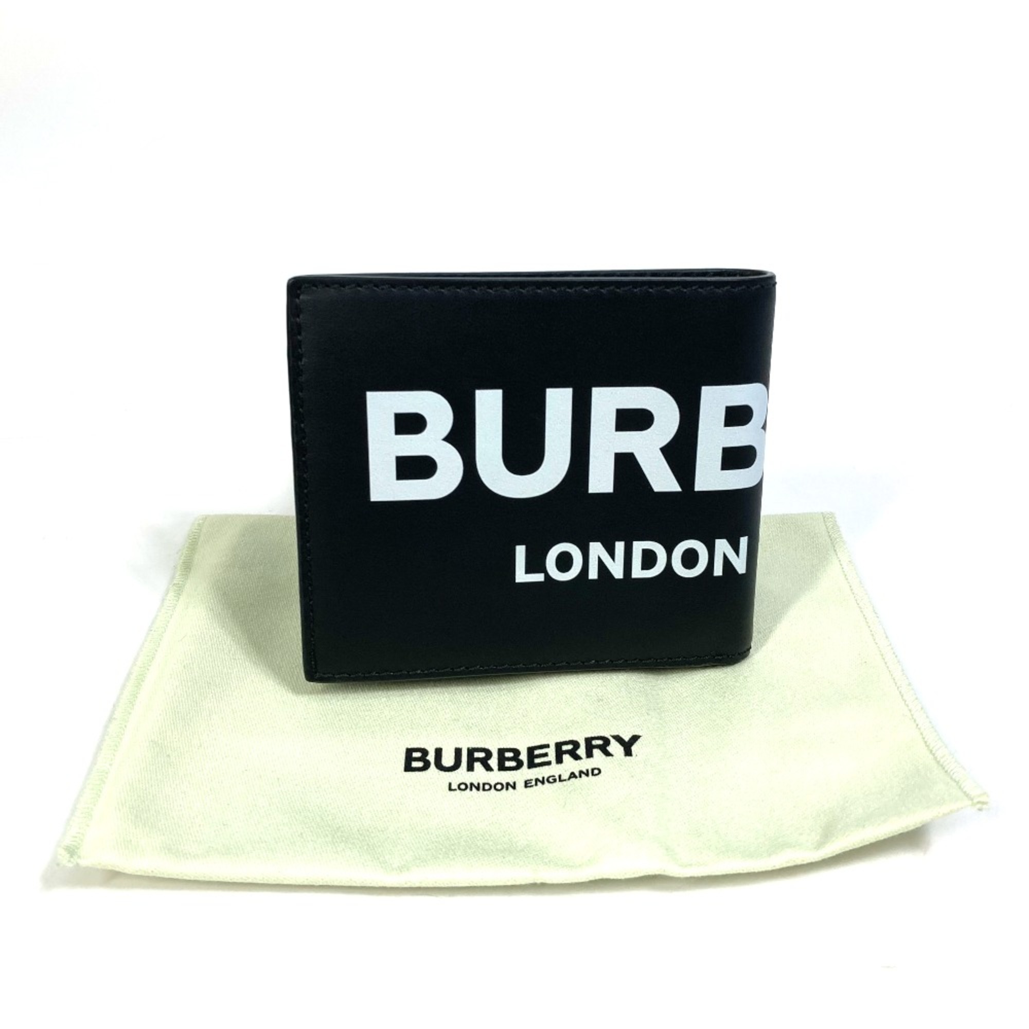 Burberry 8013919 logo Bill Compartment Folded wallet Black