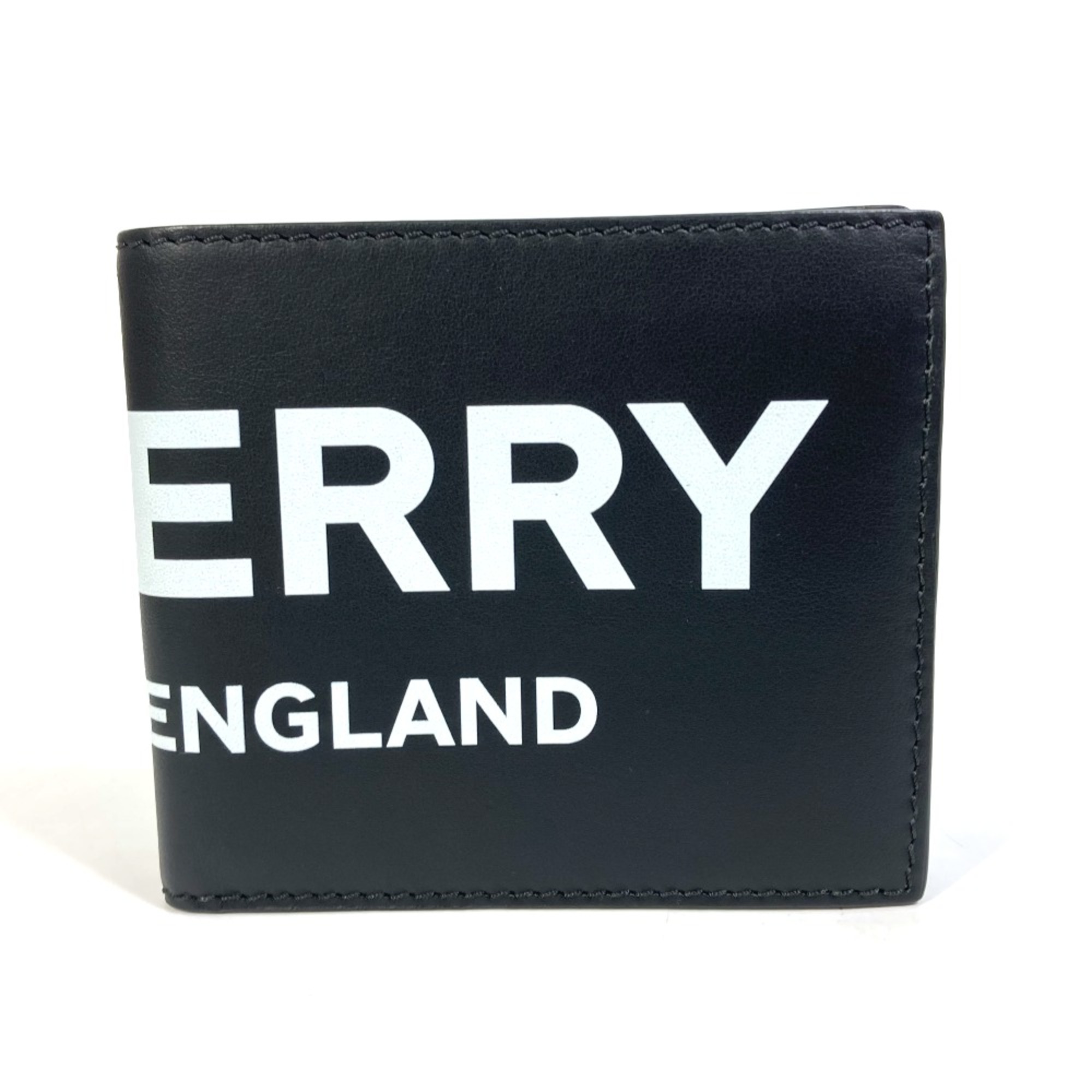 Burberry 8013919 logo Bill Compartment Folded wallet Black