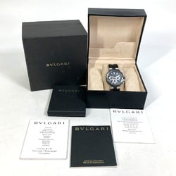 Bulgari DG42SCCH Chronograph Automatic date Wristwatch Silver Black belt