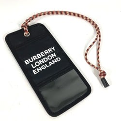 Burberry Pass case Card holder pouch with neck strap Card Case Black