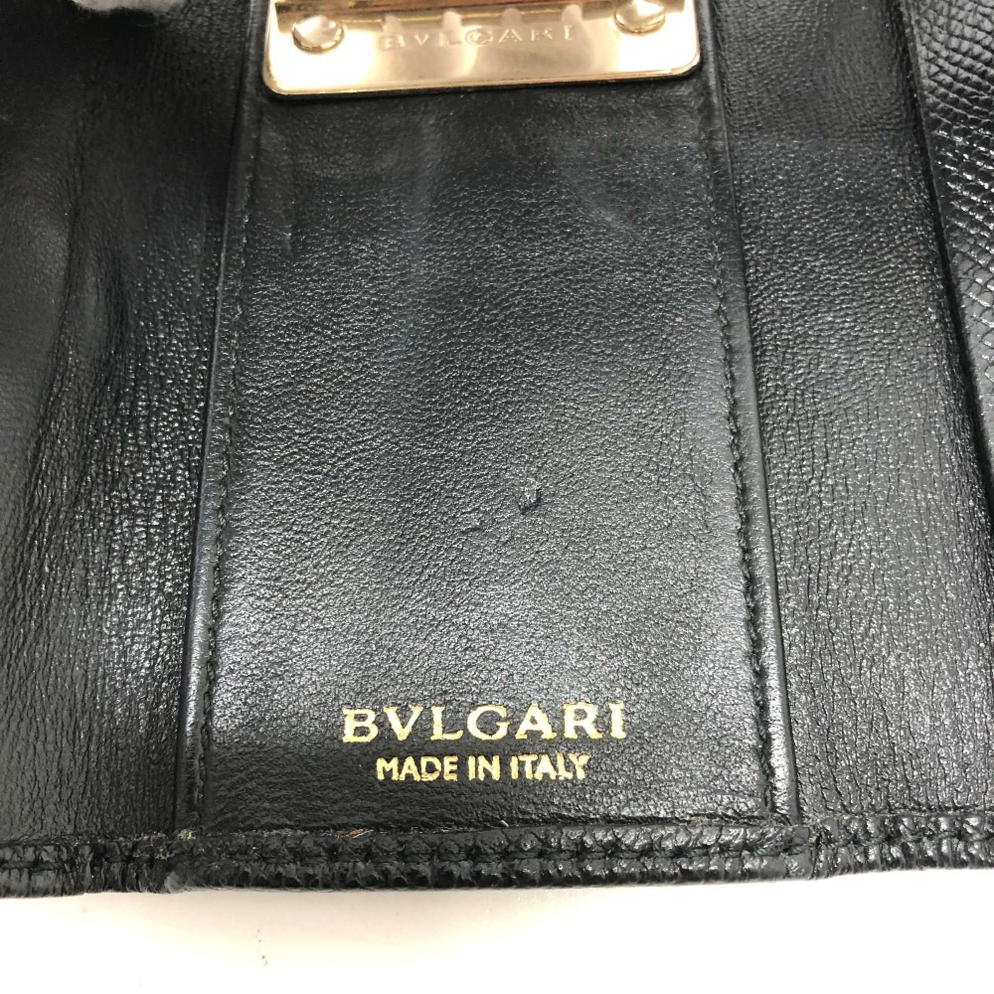 Bulgari Bulgari Bulgari 6-Ring Key Case Black GoldHardware