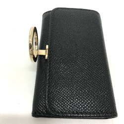 Bulgari Bulgari Bulgari 6-Ring Key Case Black GoldHardware