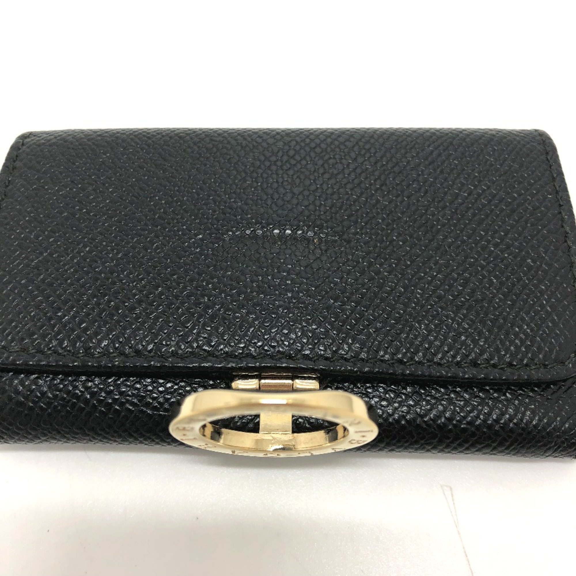 Bulgari Bulgari Bulgari 6-Ring Key Case Black GoldHardware