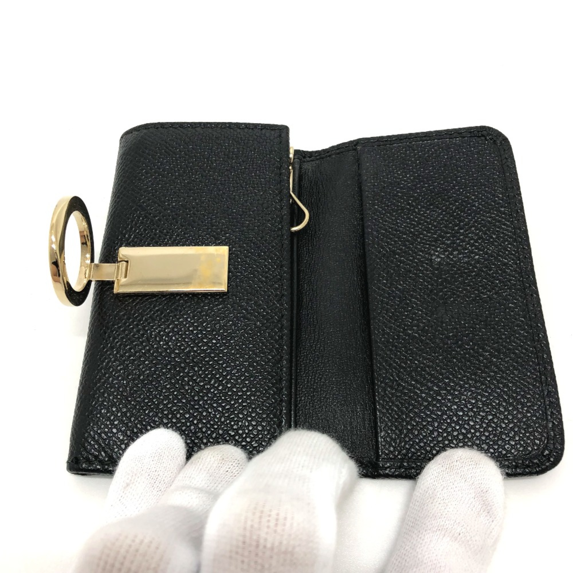 Bulgari Bulgari Bulgari 6-Ring Key Case Black GoldHardware