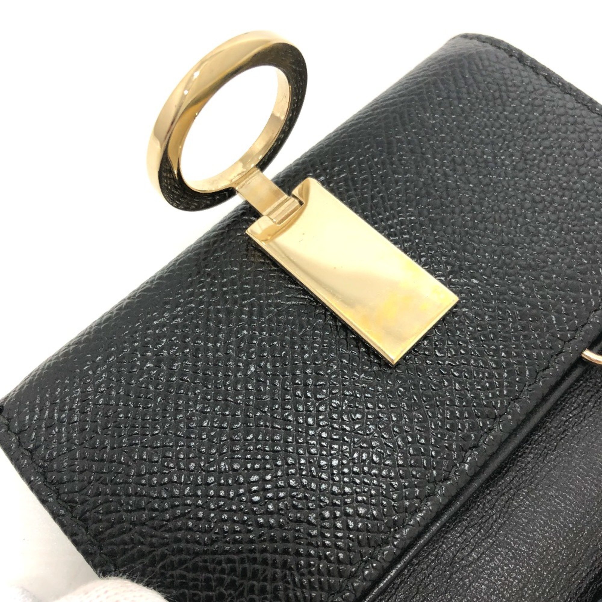 Bulgari Bulgari Bulgari 6-Ring Key Case Black GoldHardware