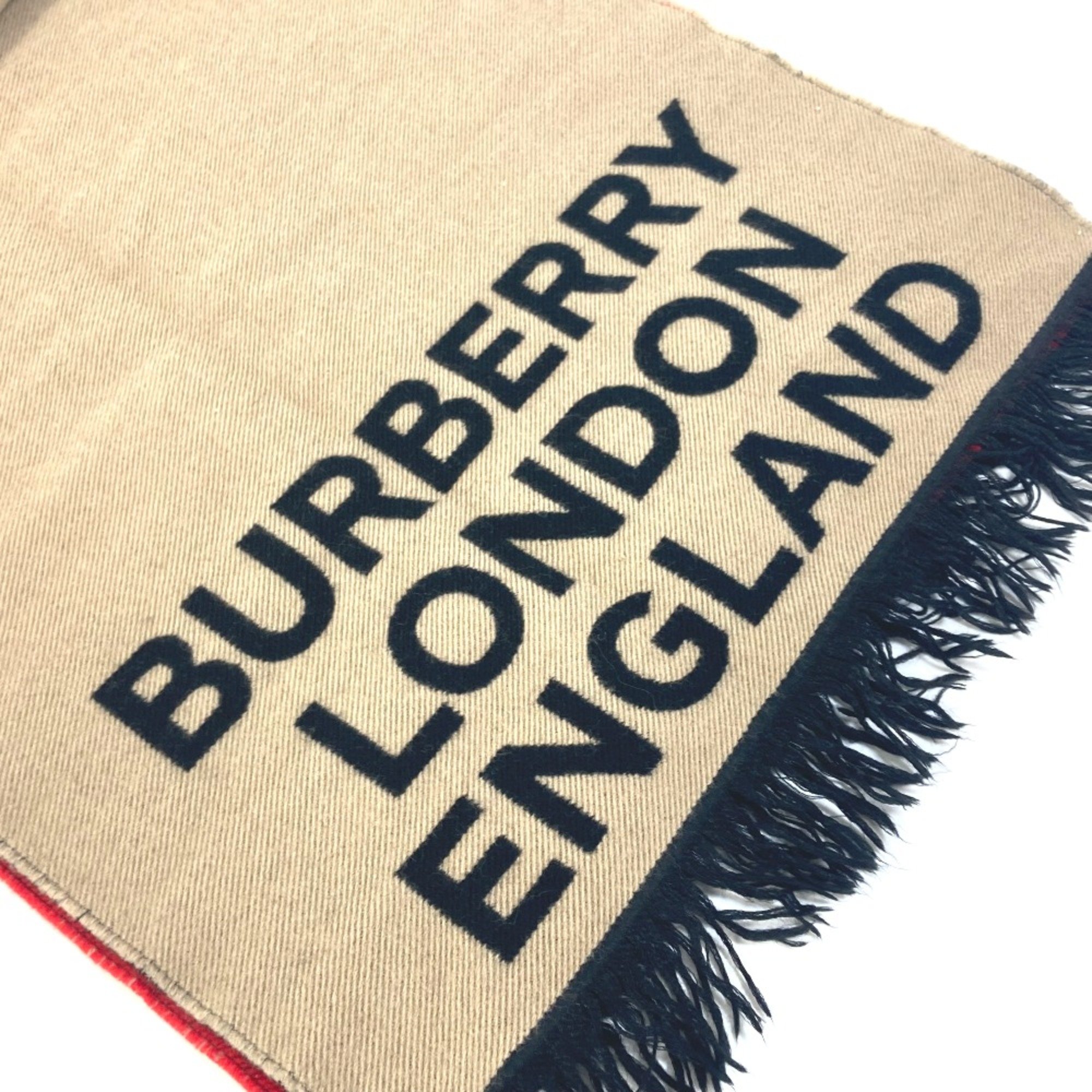 Burberry 8037534 fringe LOVE Scarf Brown Red