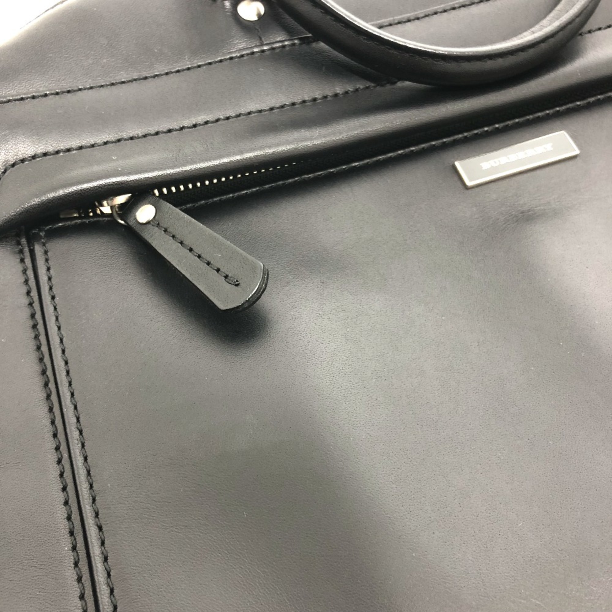 Burberry Logo Plate Bag Business bag Black