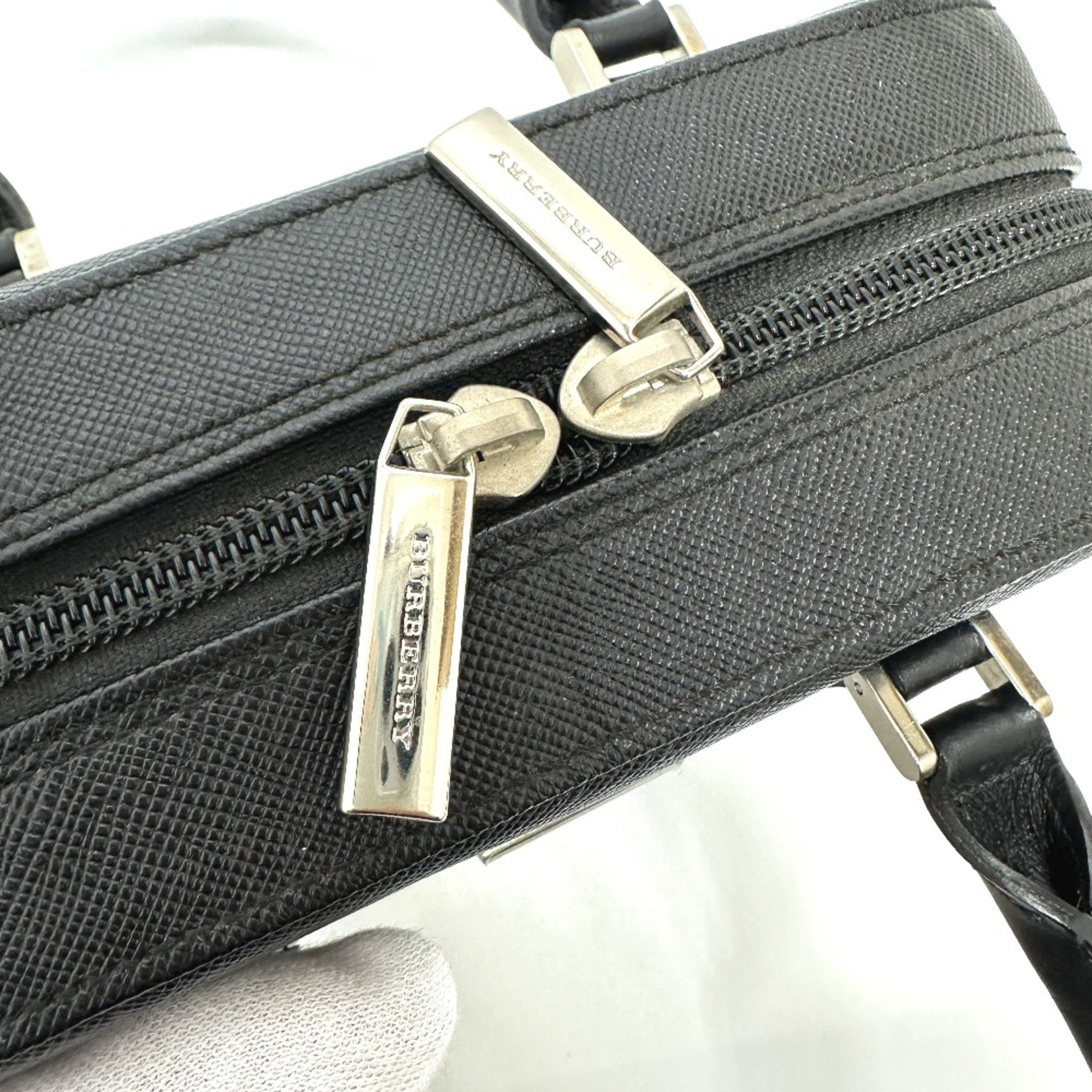 Burberry Inside check Hand Bag Black