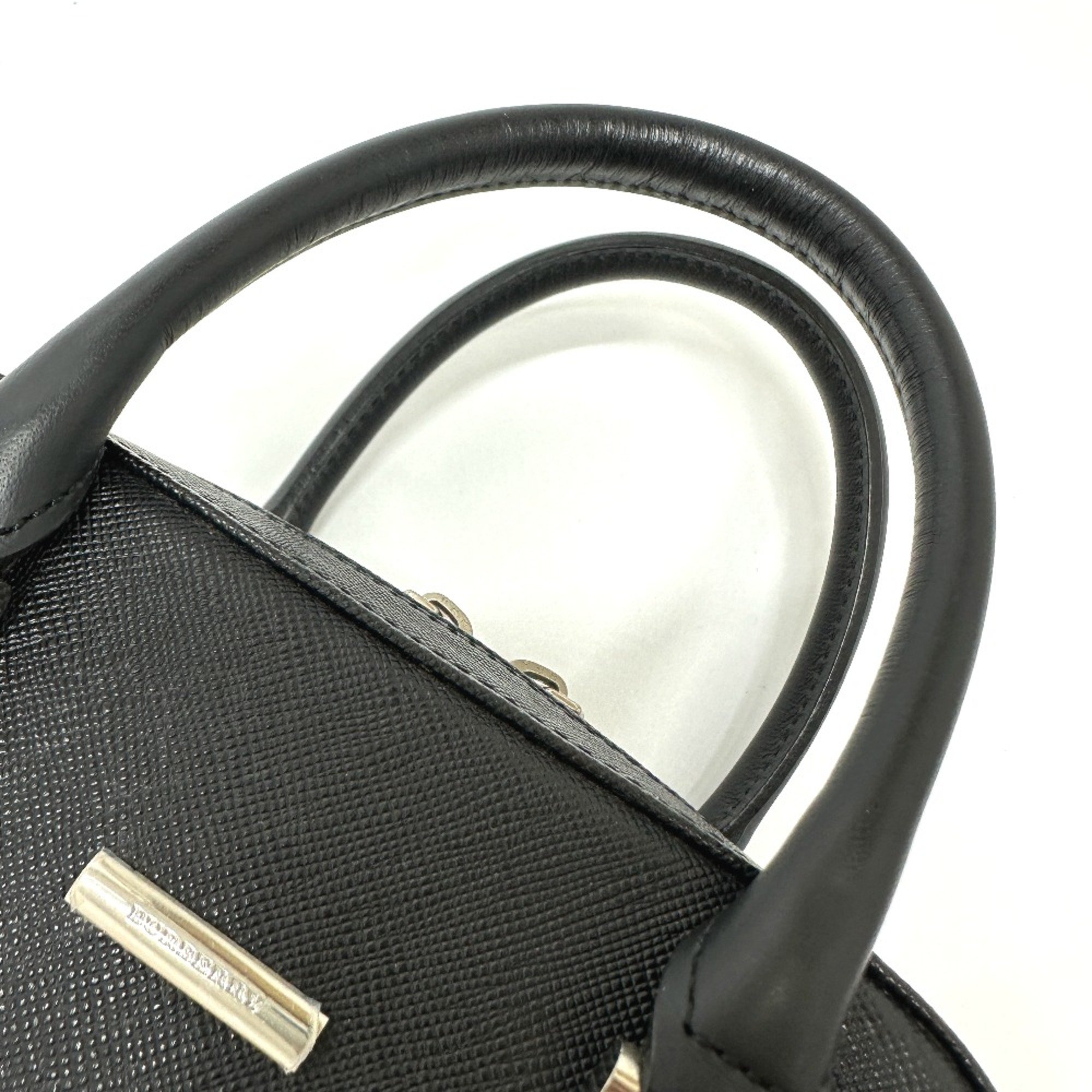 Burberry Inside check Hand Bag Black