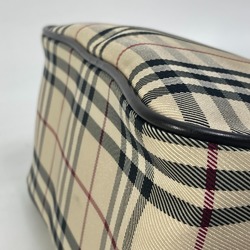 Burberry check Bag Hand Bag Beige Brown