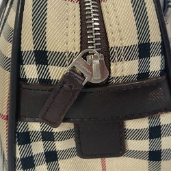 Burberry check Bag Hand Bag Beige Brown