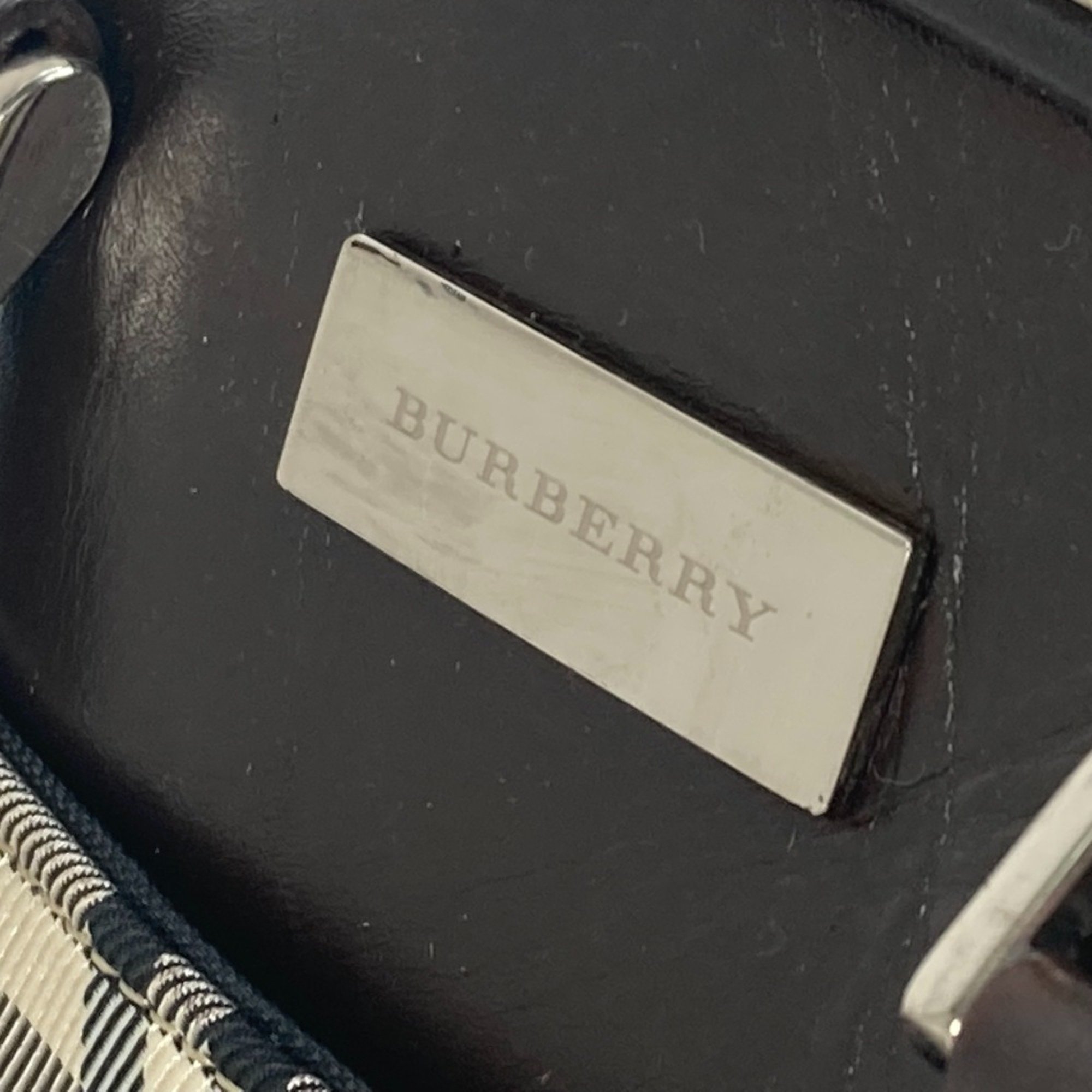 Burberry check Bag Hand Bag Beige Brown