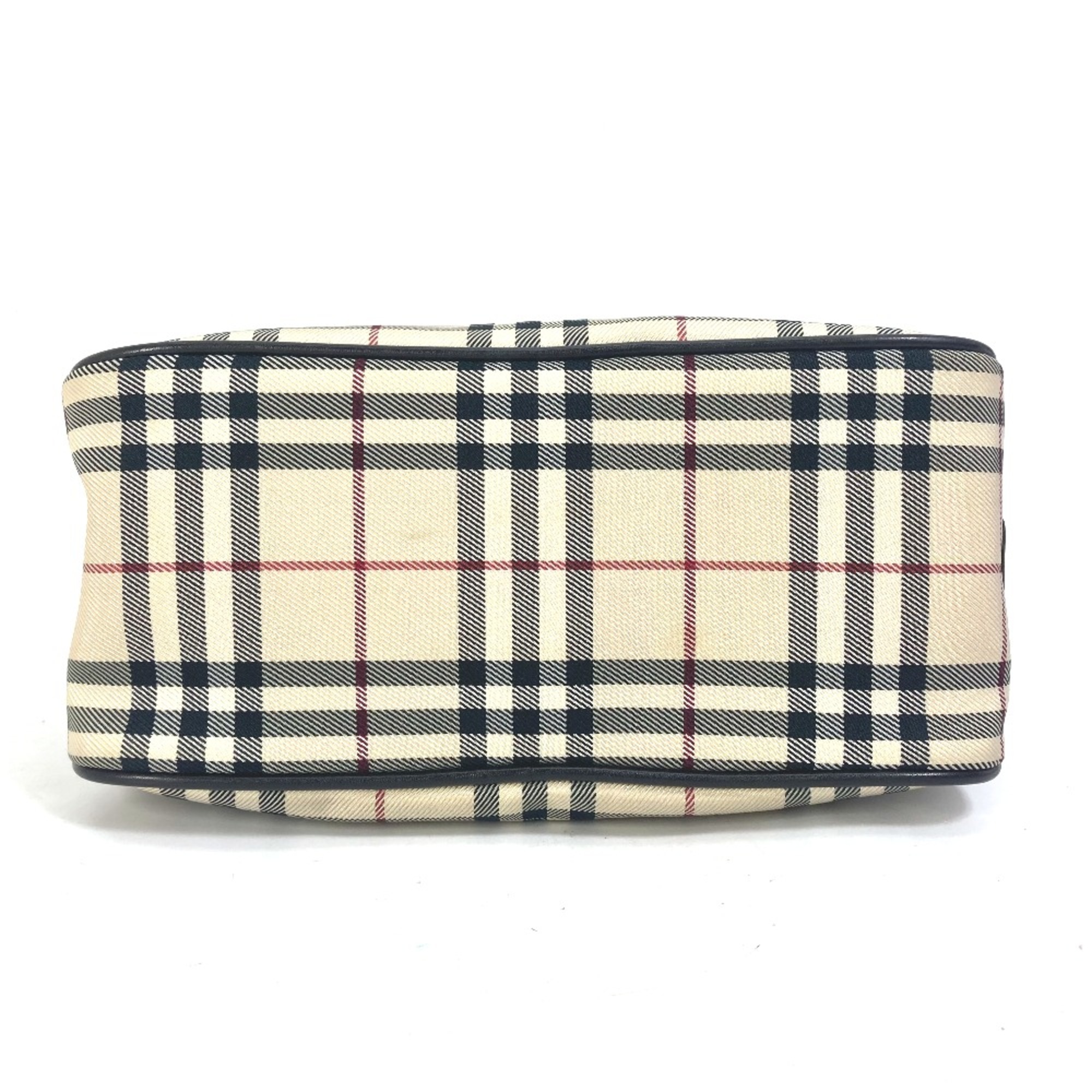 Burberry check Bag Hand Bag Beige Brown