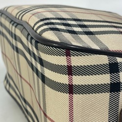 Burberry check Bag Hand Bag Beige Brown