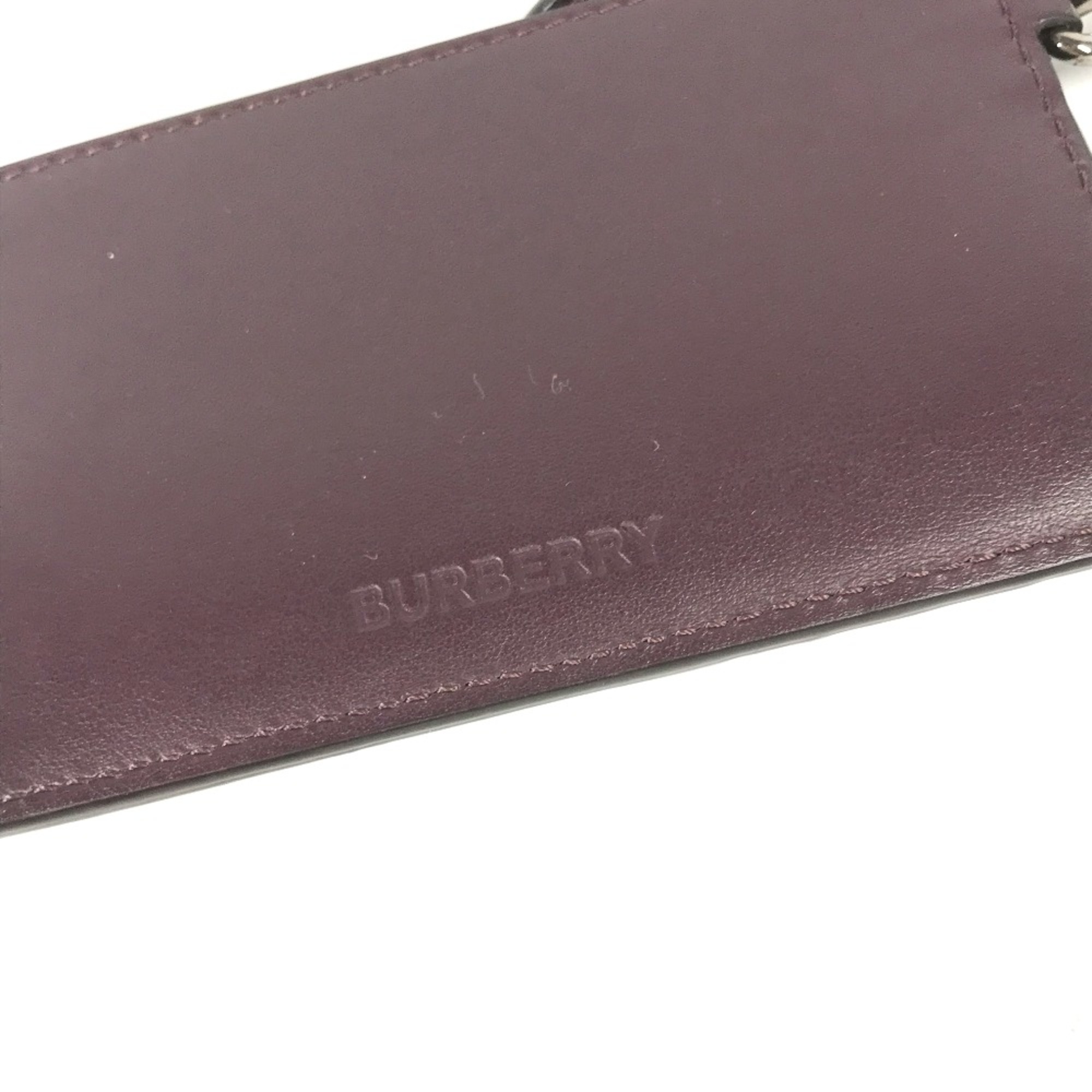 Burberry Wallet Coin Compartment Fragment case Card Case coin purse Purple Based