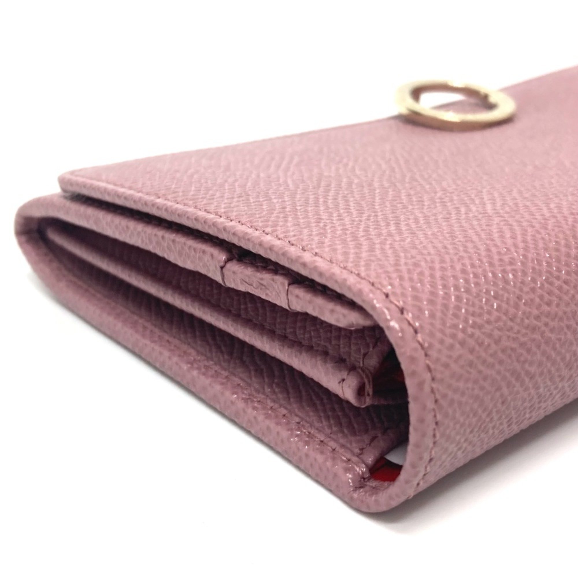 Bulgari 282869 Bulgari Bulgari Bifold Long Wallet Dusty Pink Based