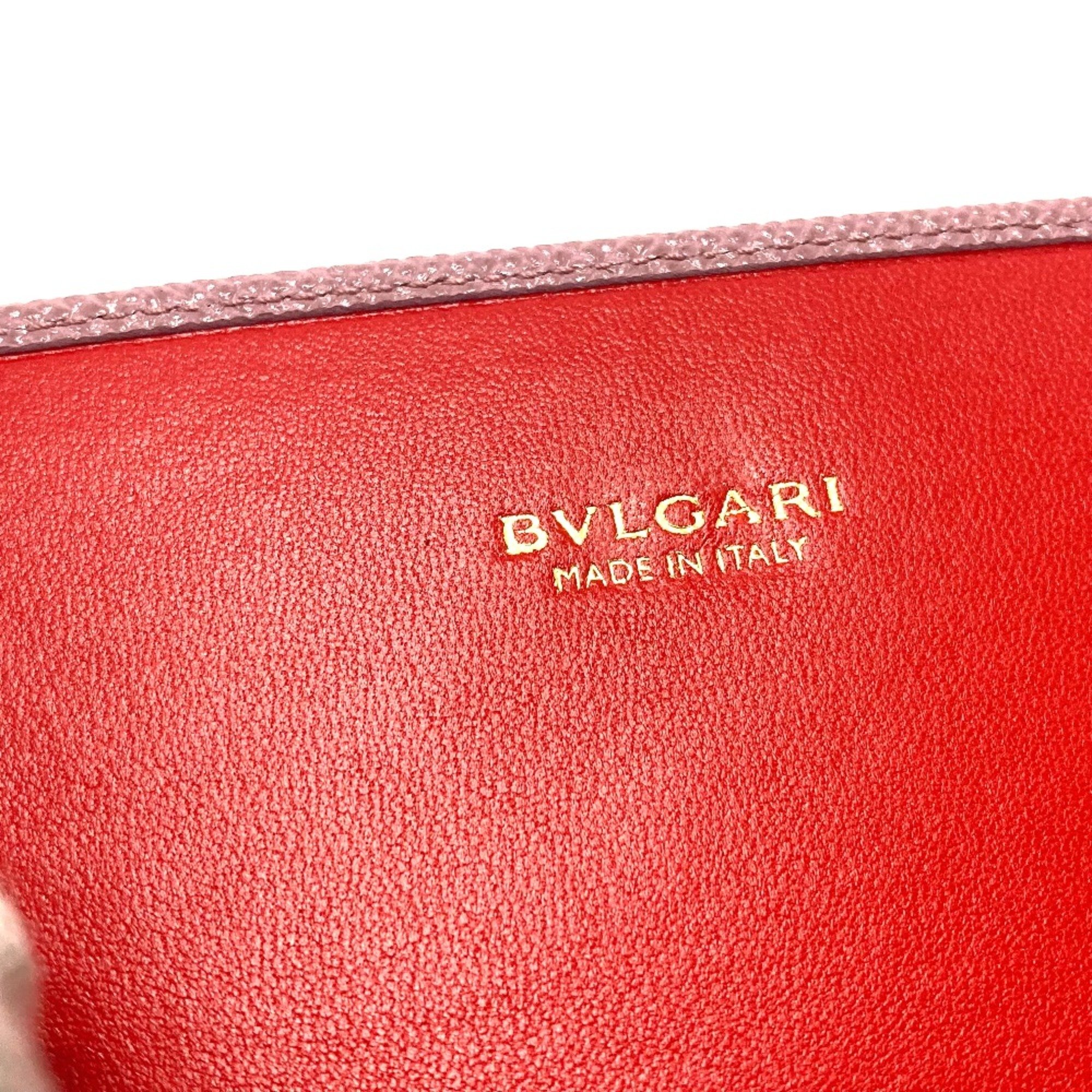 Bulgari 282869 Bulgari Bulgari Bifold Long Wallet Dusty Pink Based