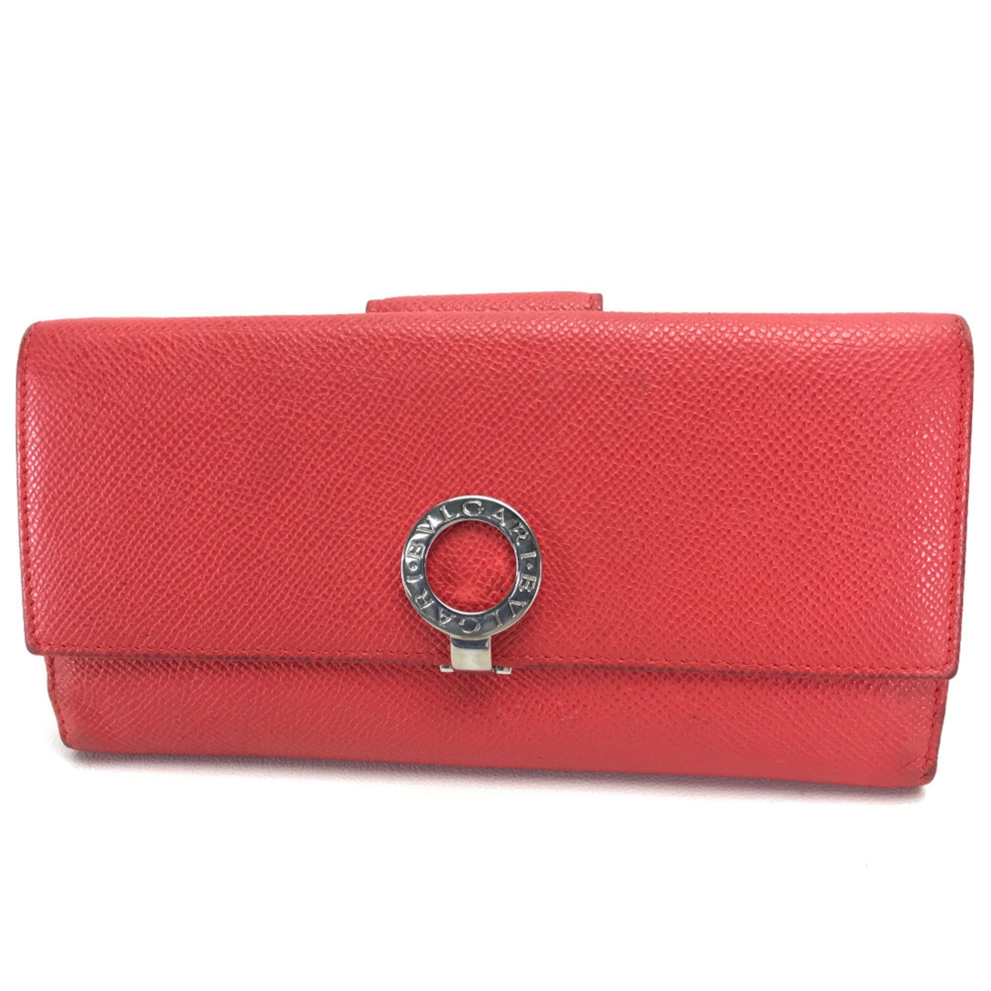 Bvlgari 33744 Bifold Long Wallet Long Wallet Red