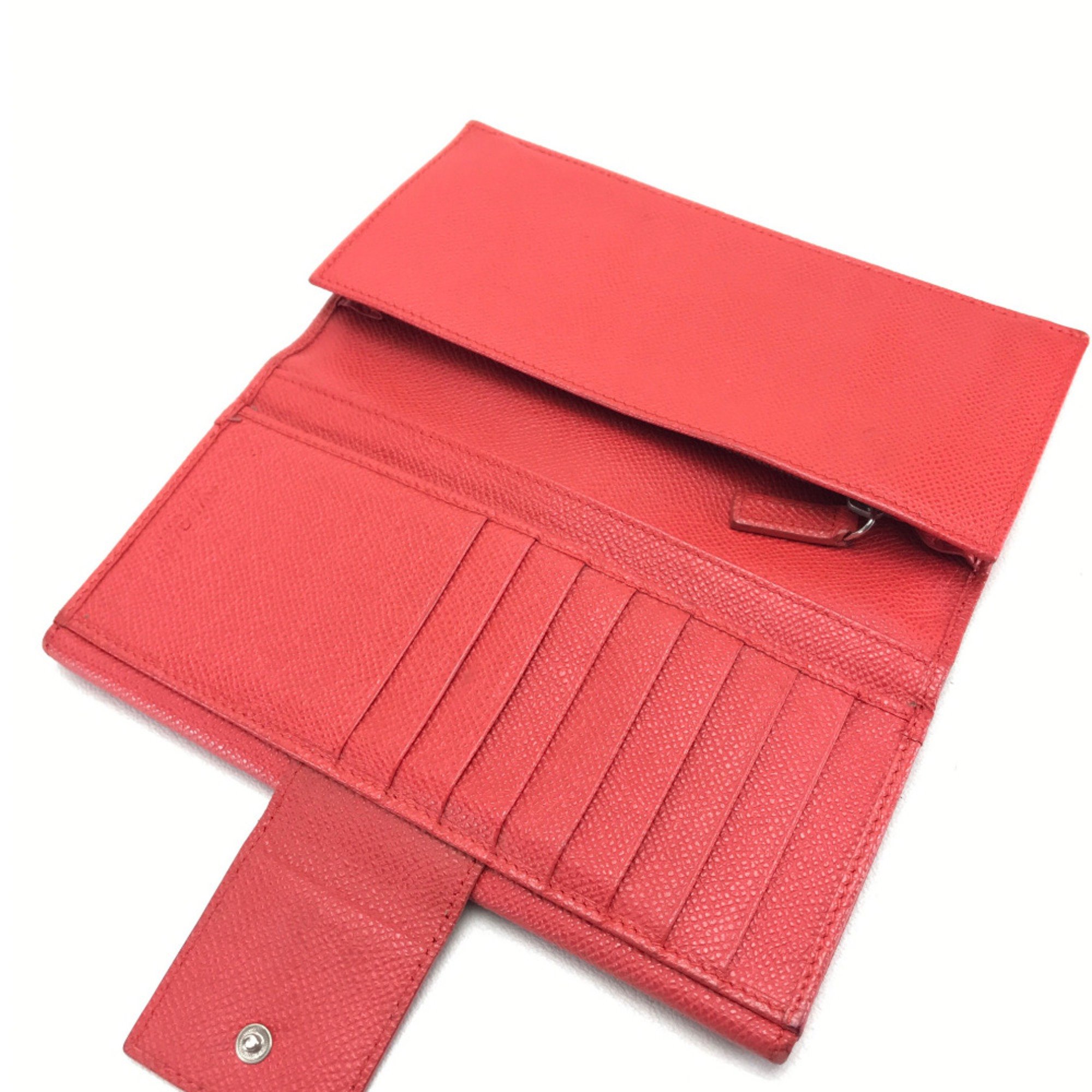 Bvlgari 33744 Bifold Long Wallet Long Wallet Red