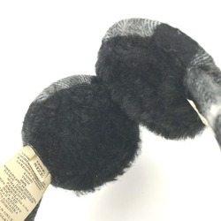 Burberry fur ear muffler ear warmer Earmuff gray Black