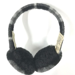 Burberry fur ear muffler ear warmer Earmuff gray Black