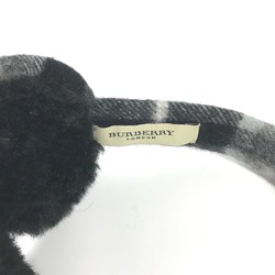 Burberry fur ear muffler ear warmer Earmuff gray Black