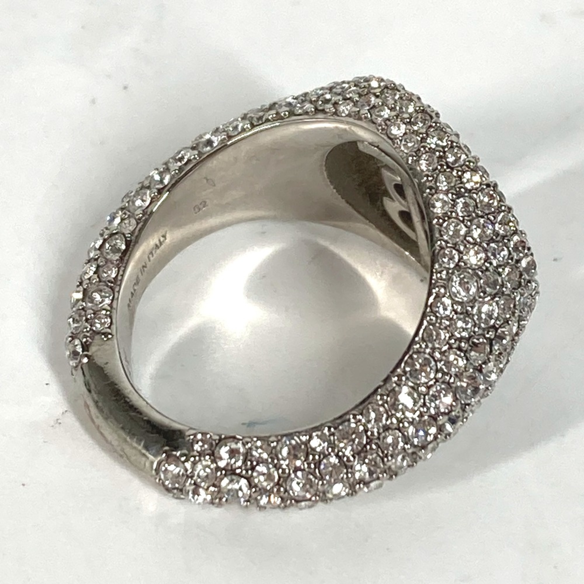 Burberry Accessories Rhinestone Ring Silver