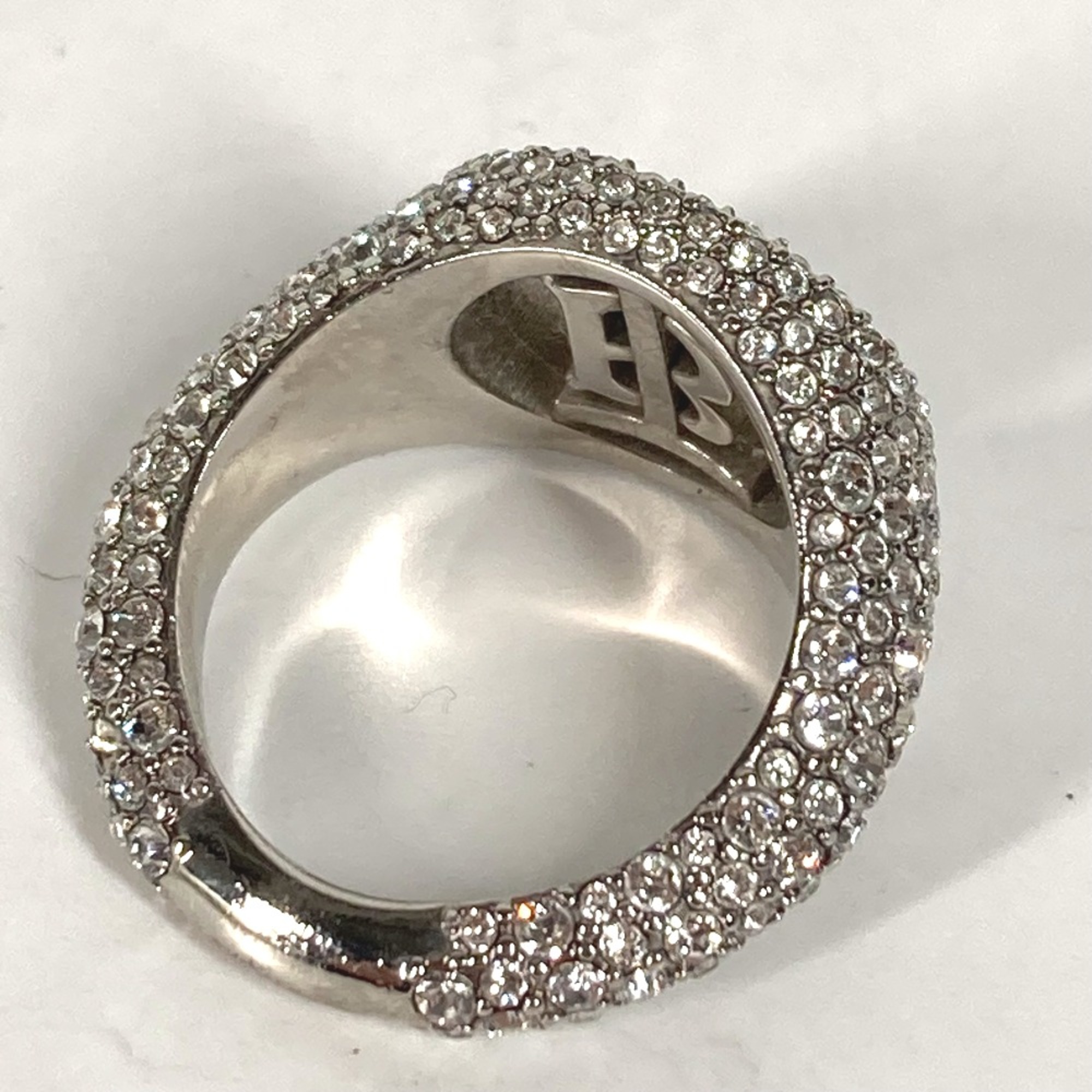 Burberry Accessories Rhinestone Ring Silver