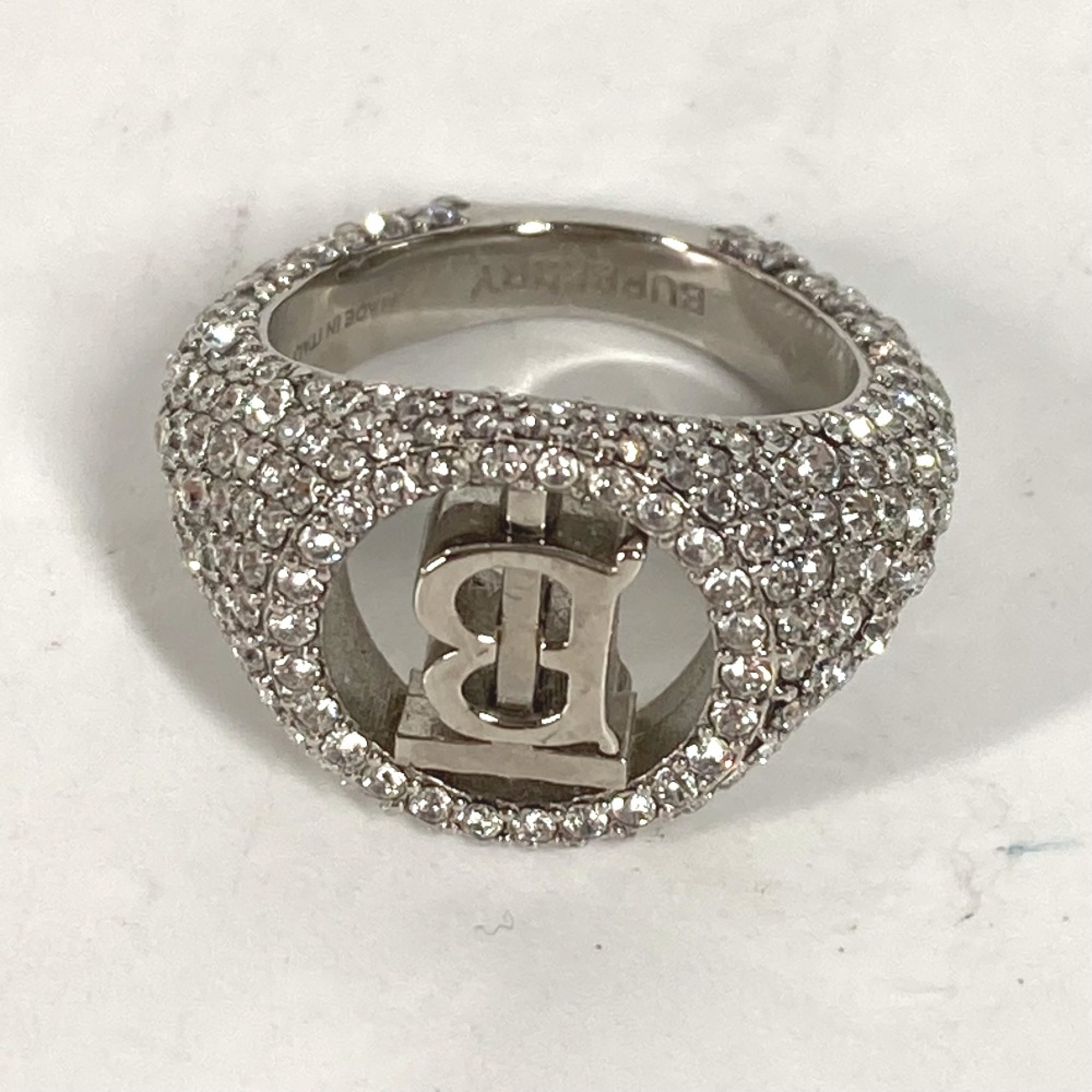 Burberry Accessories Rhinestone Ring Silver