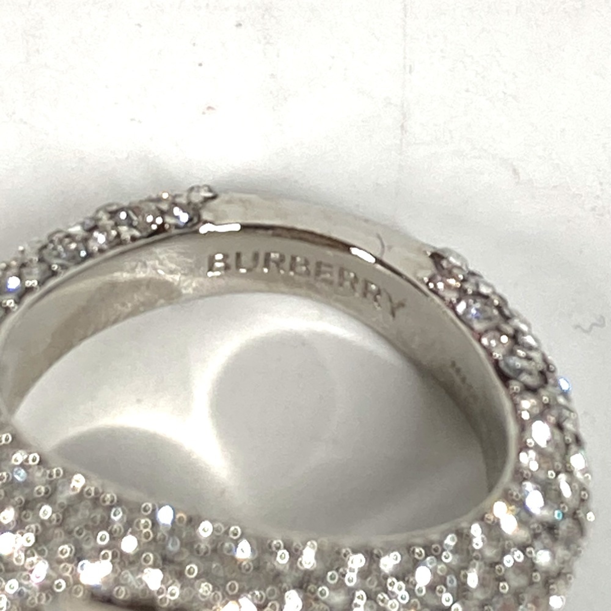 Burberry Accessories Rhinestone Ring Silver