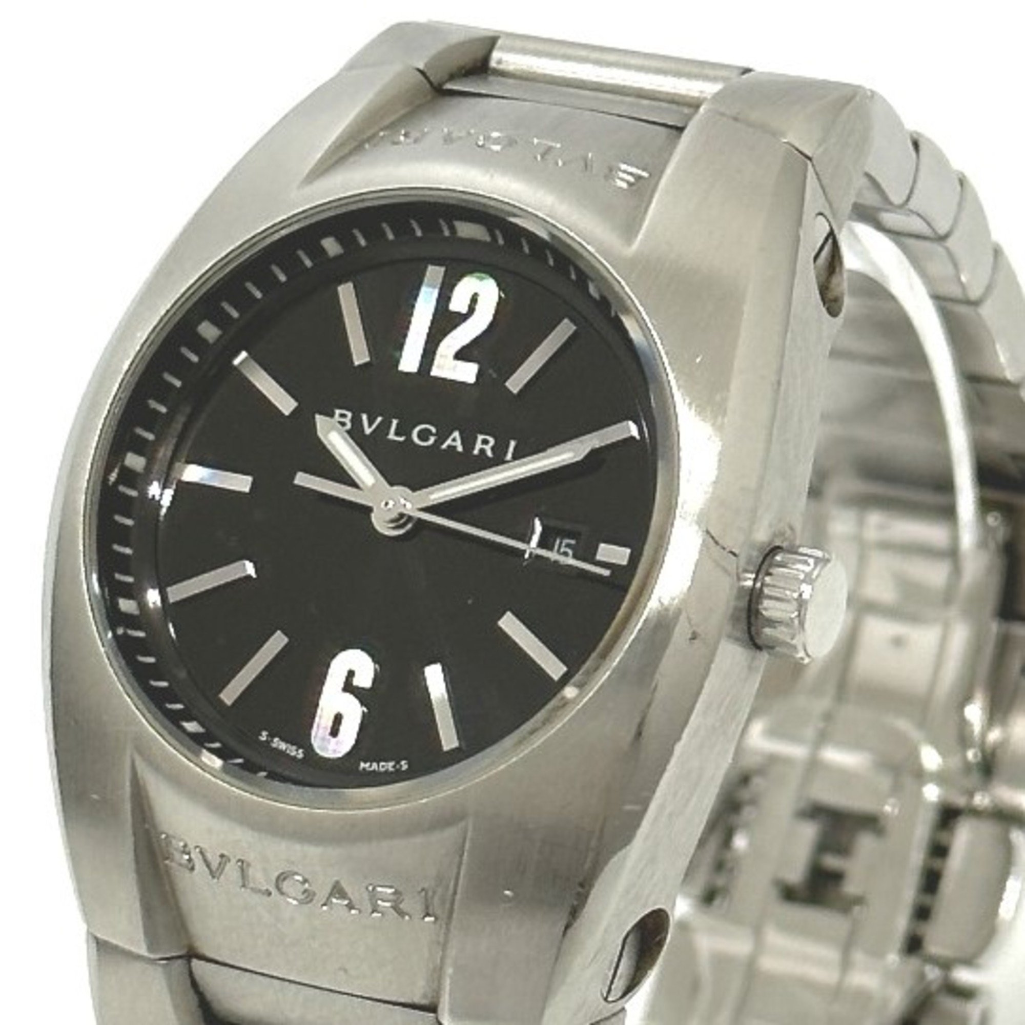 Bulgari EG30S Quartz date Wristwatch Silver