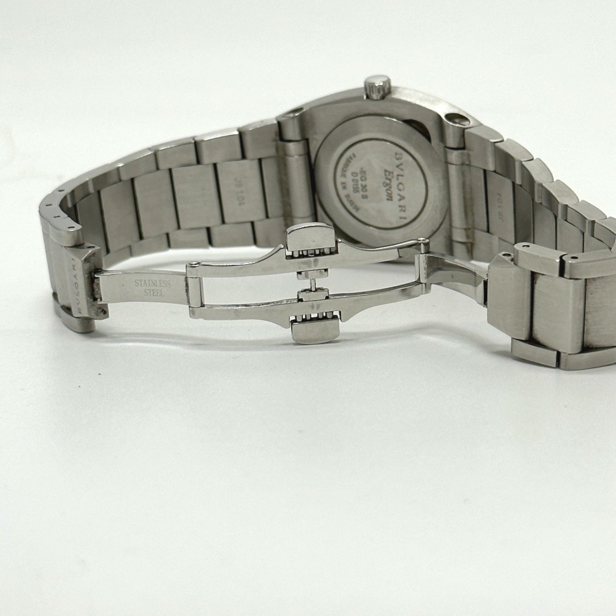 Bulgari EG30S Quartz date Wristwatch Silver