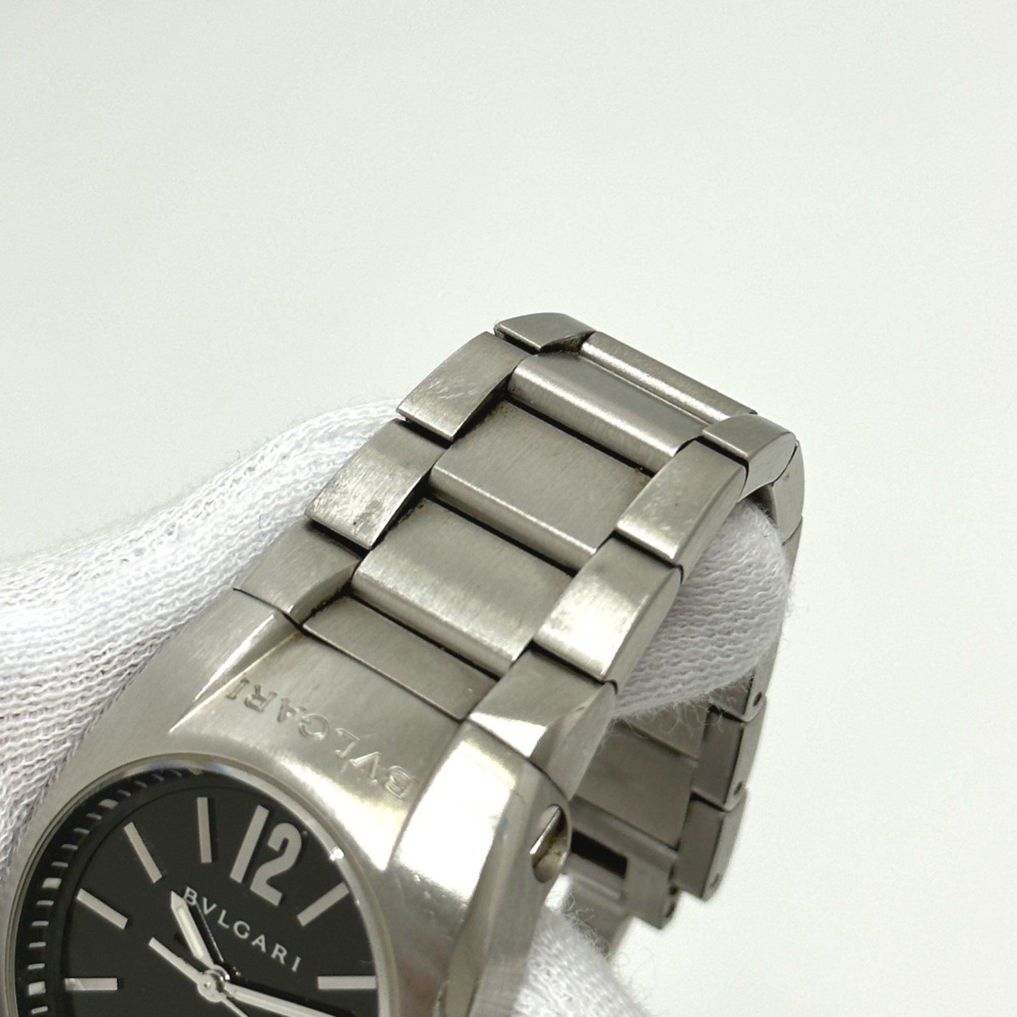 Bulgari EG30S Quartz date Wristwatch Silver