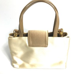 Bulgari logo 2WAY Crossbody Pouch Pochette Shoulder Bag Beige