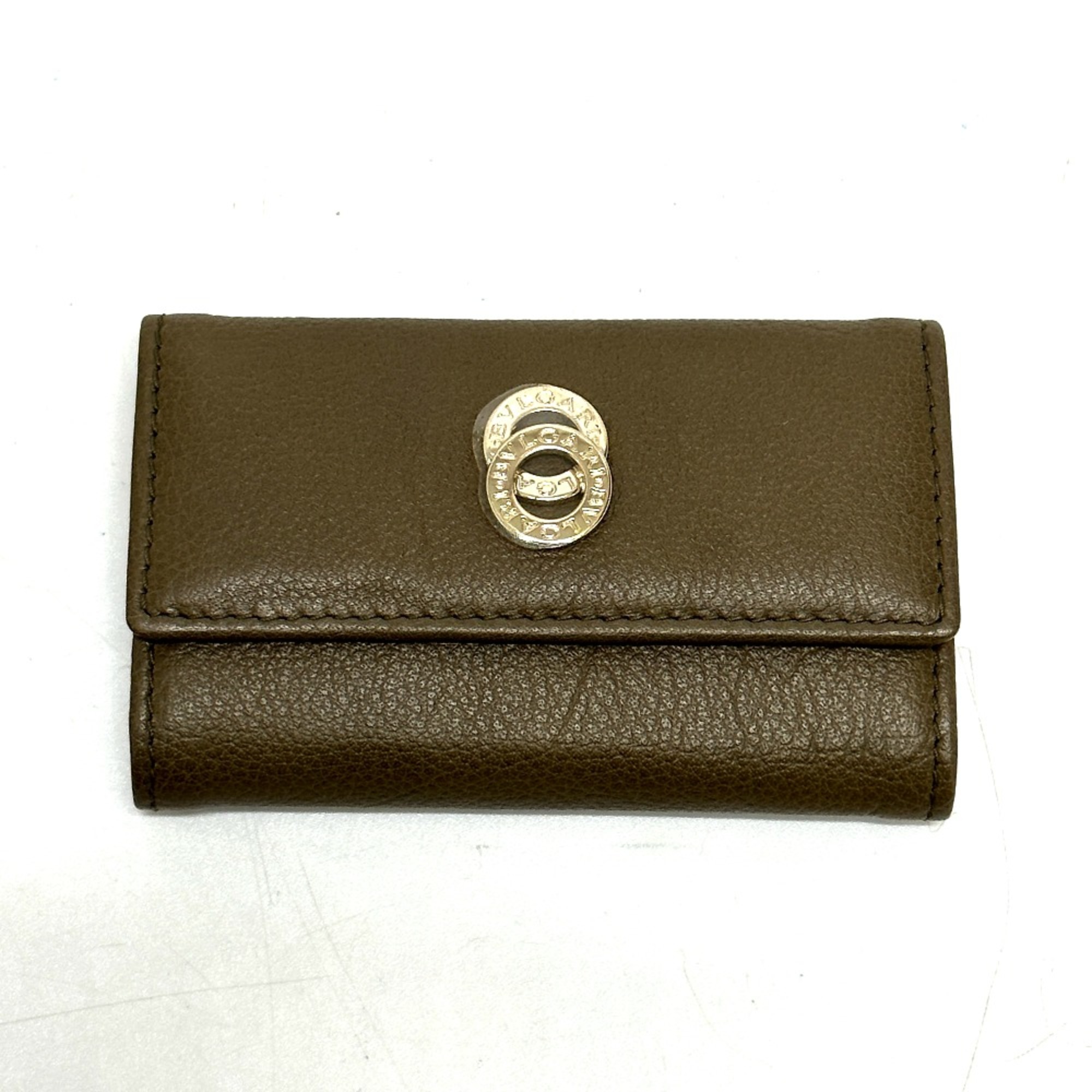 Bulgari key Key Case Brown