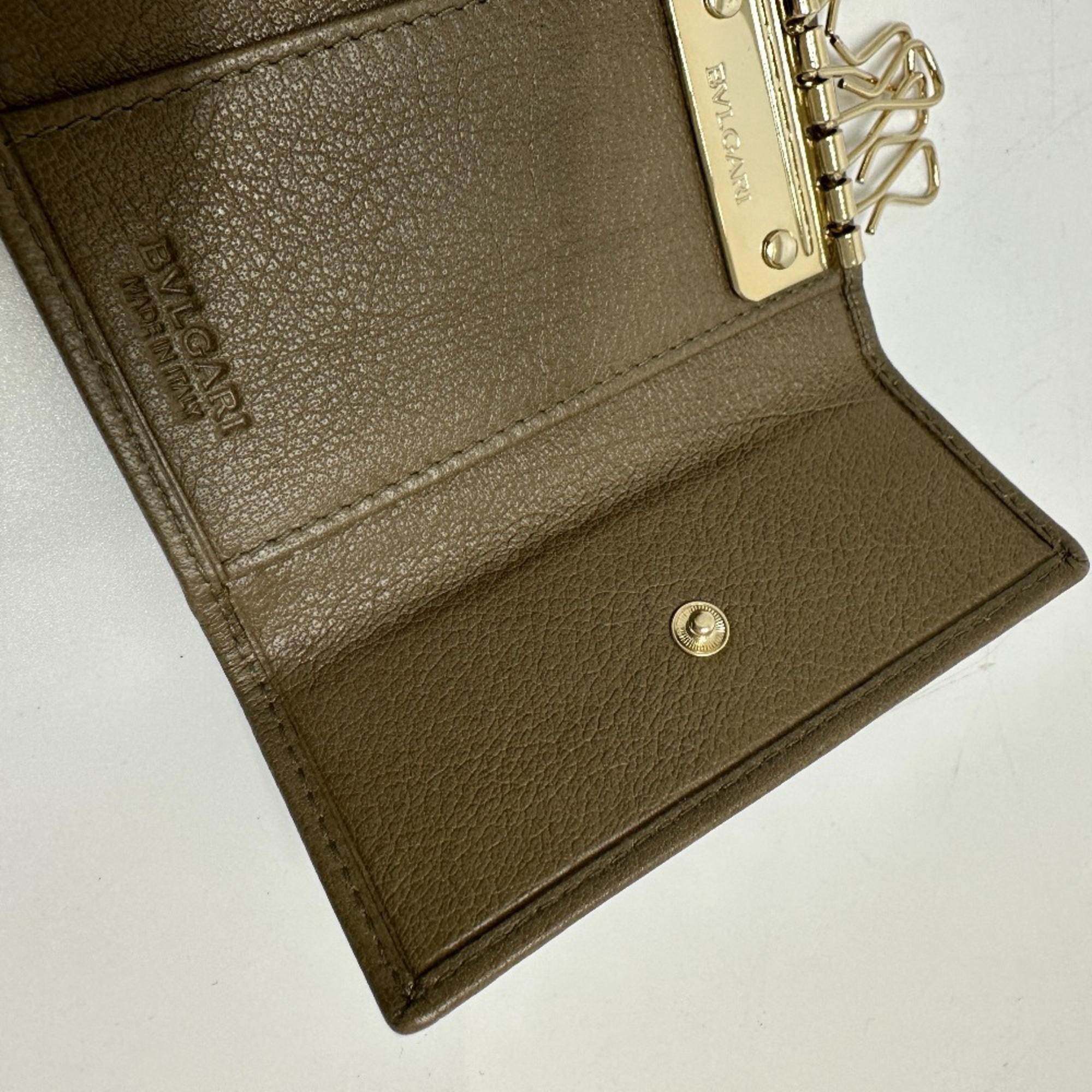 Bulgari key Key Case Brown