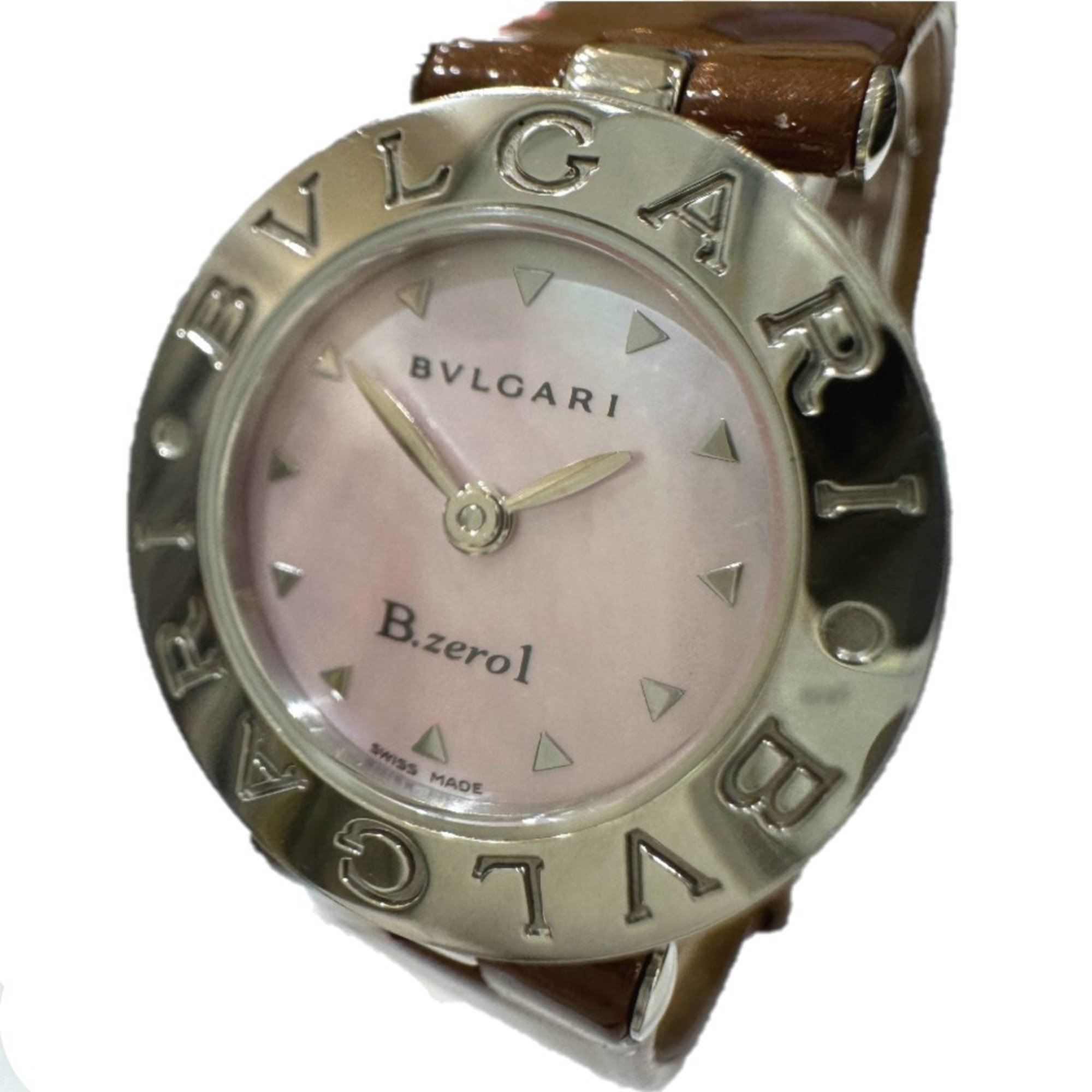 Bulgari BZ22S watch Shell dial Wristwatch Brown Silver