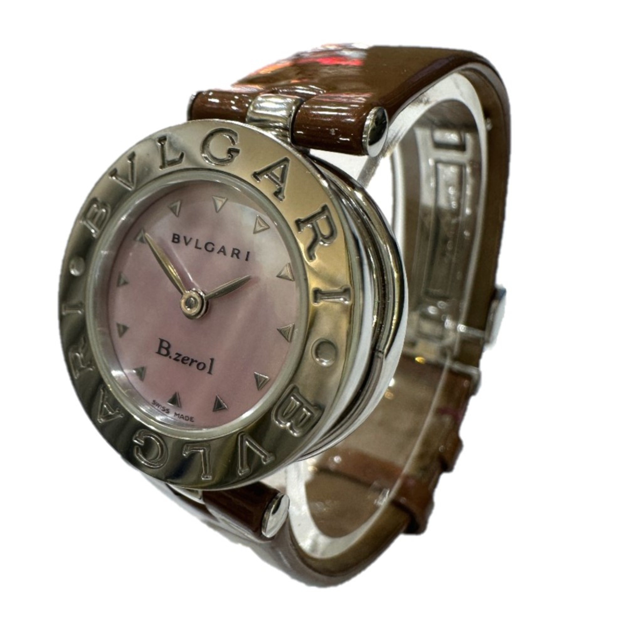 Bulgari BZ22S watch Shell dial Wristwatch Brown Silver