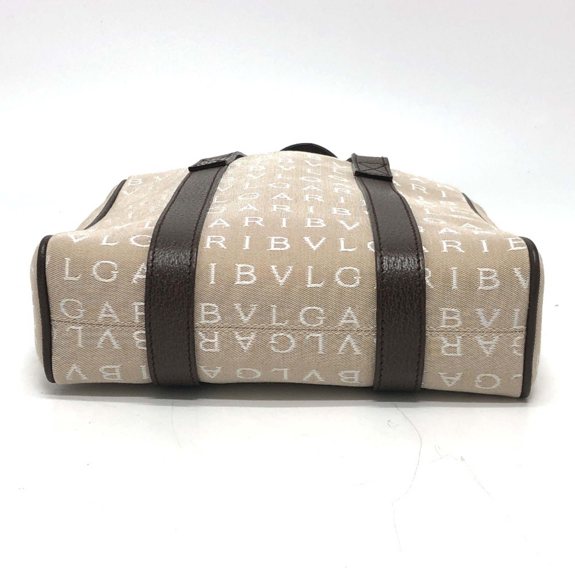 Bulgari Logo mania Tote Bag Hand Bag Beige