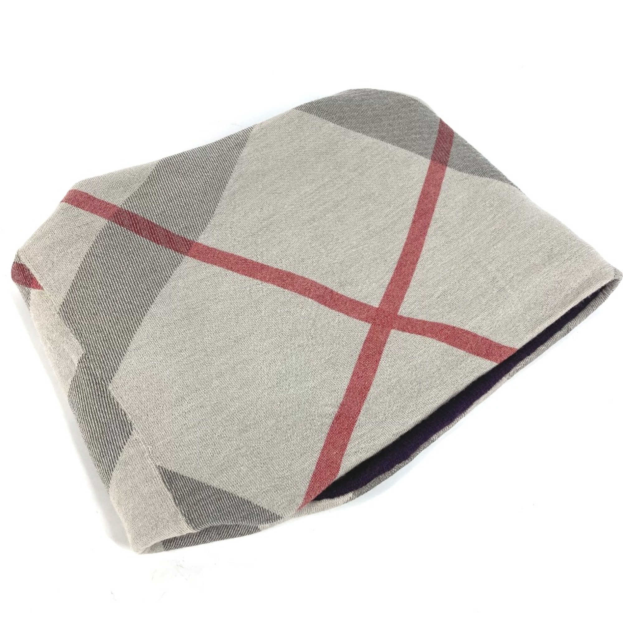 Burberry check Scarf purple Gray Based