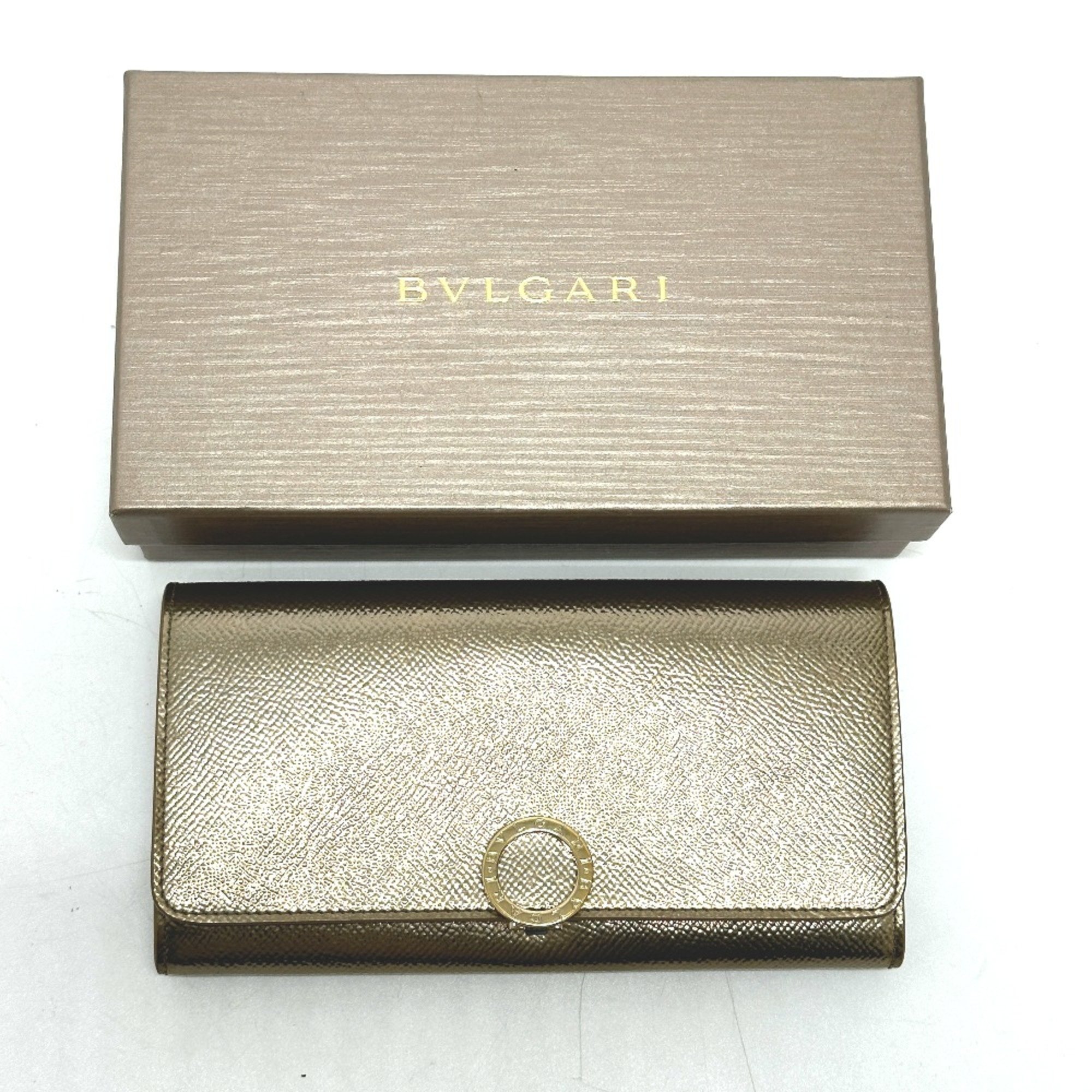 Bulgari 287066 Long Wallet Metallic gold