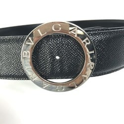 Bulgari logo belt Black Silver