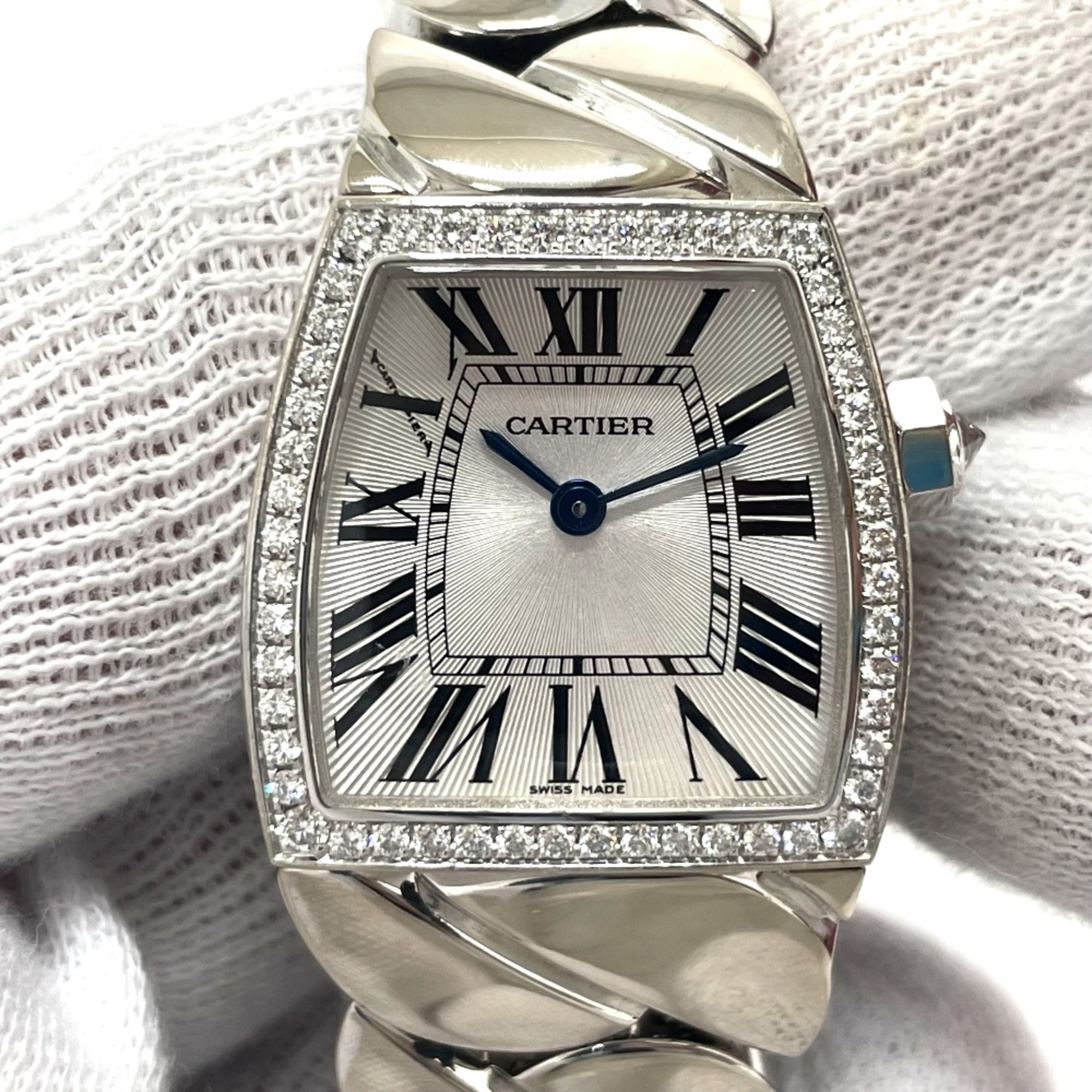 Cartier WE60039G Quartz solid gold Wristwatch Silver