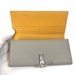 Bulgari Bulgari Bulgari Two fold Folded wallet Gray x Yellow