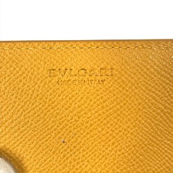 Bulgari Bulgari Bulgari Two fold Folded wallet Gray x Yellow