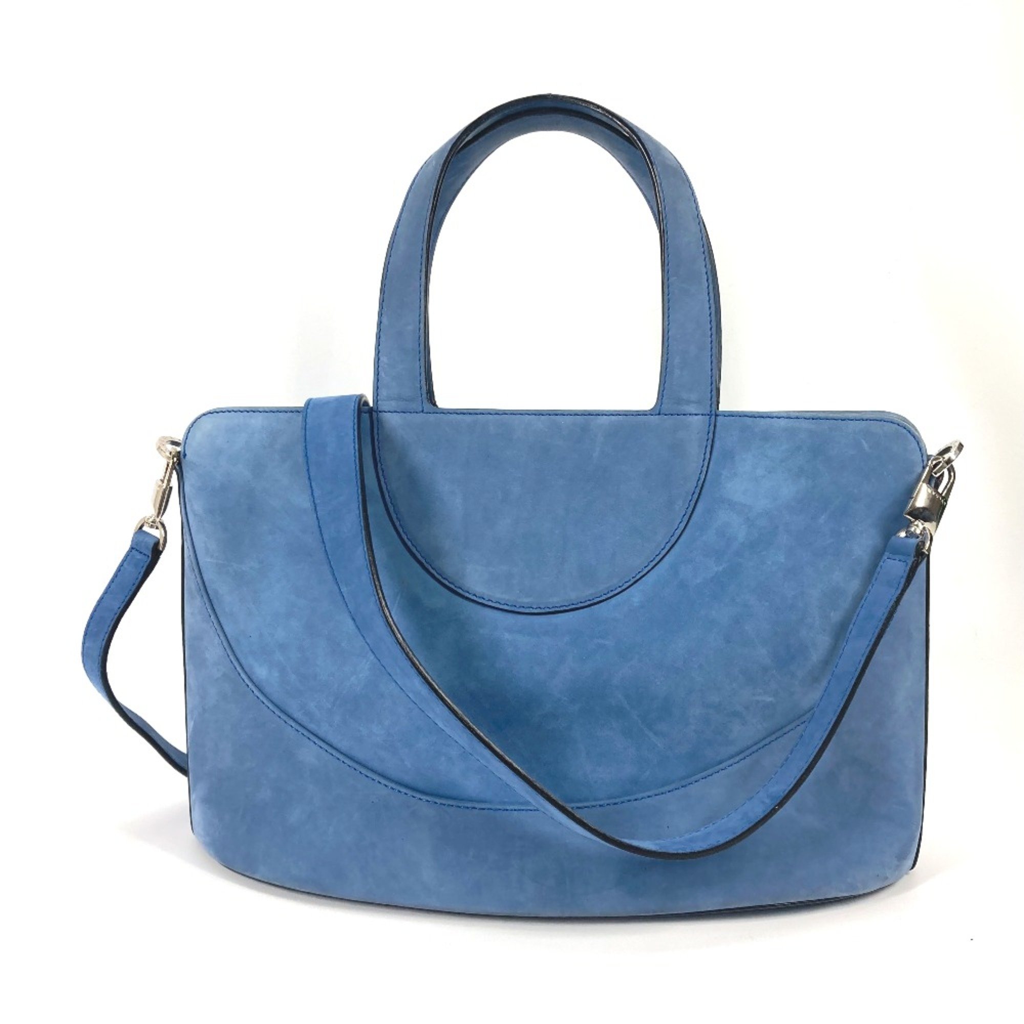 Bulgari Bag Tote Bag Shoulder Bag 2WAY Hand Bag blue