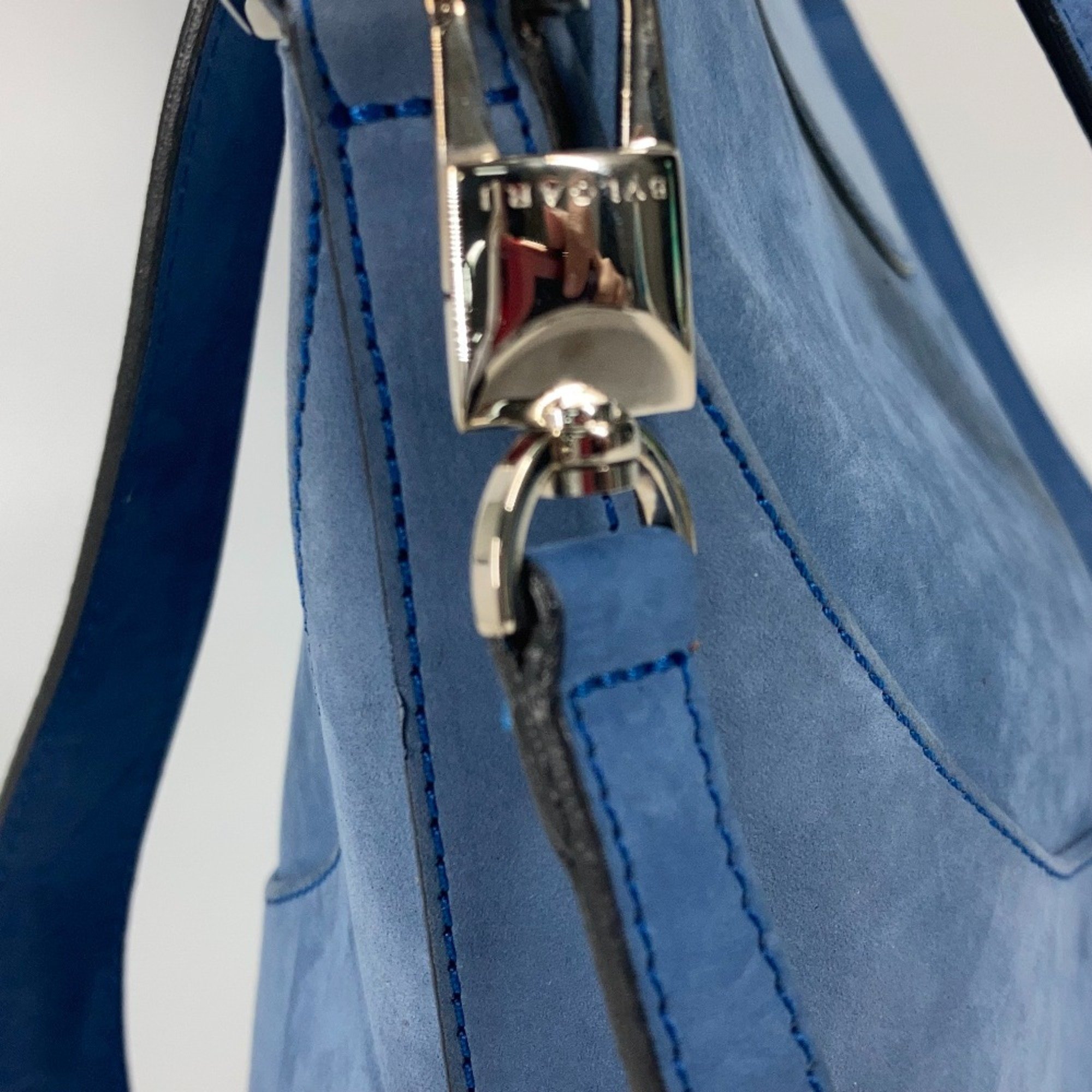 Bulgari Bag Tote Bag Shoulder Bag 2WAY Hand Bag blue