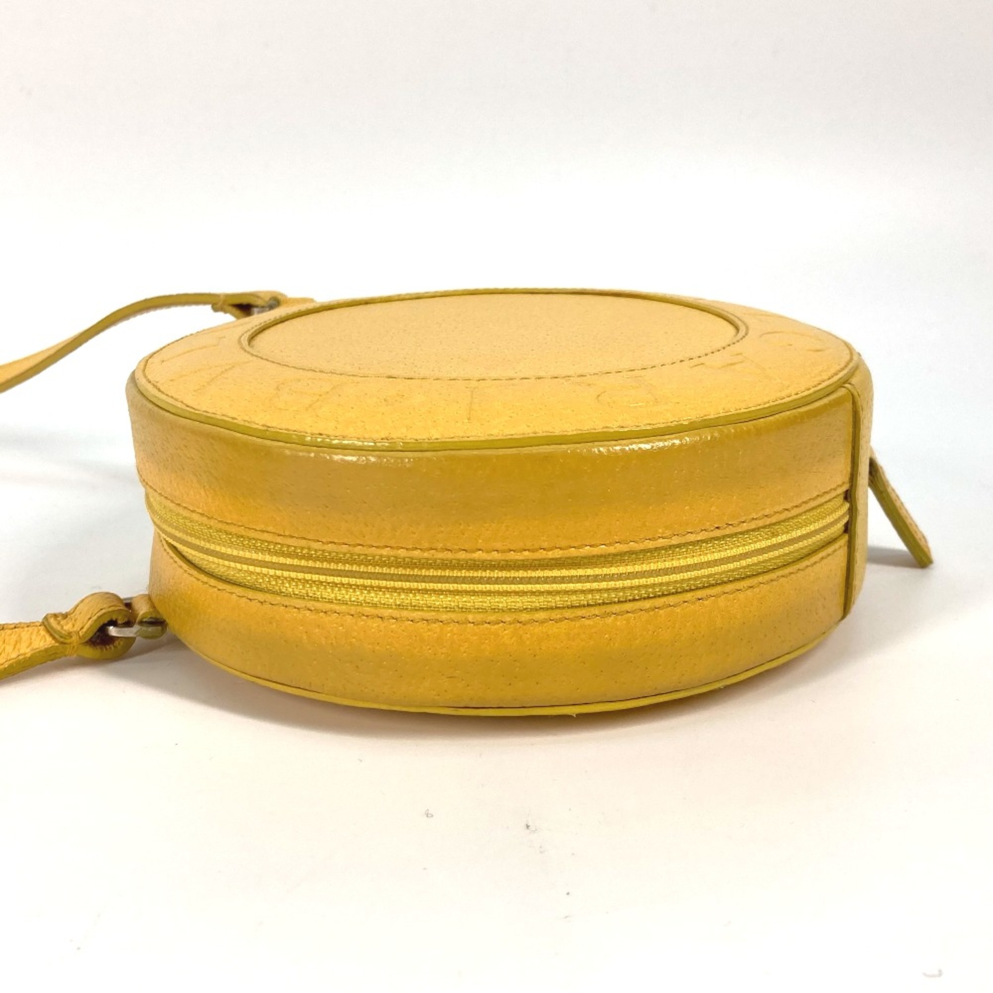 Bulgari Round shape Pochette bag Shoulder Bag yellow